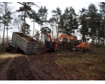 Roy bedient container, hakselaar en grijpmachine tegelijk.